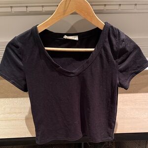 Olivia Rae Black V-Neck Crop Top